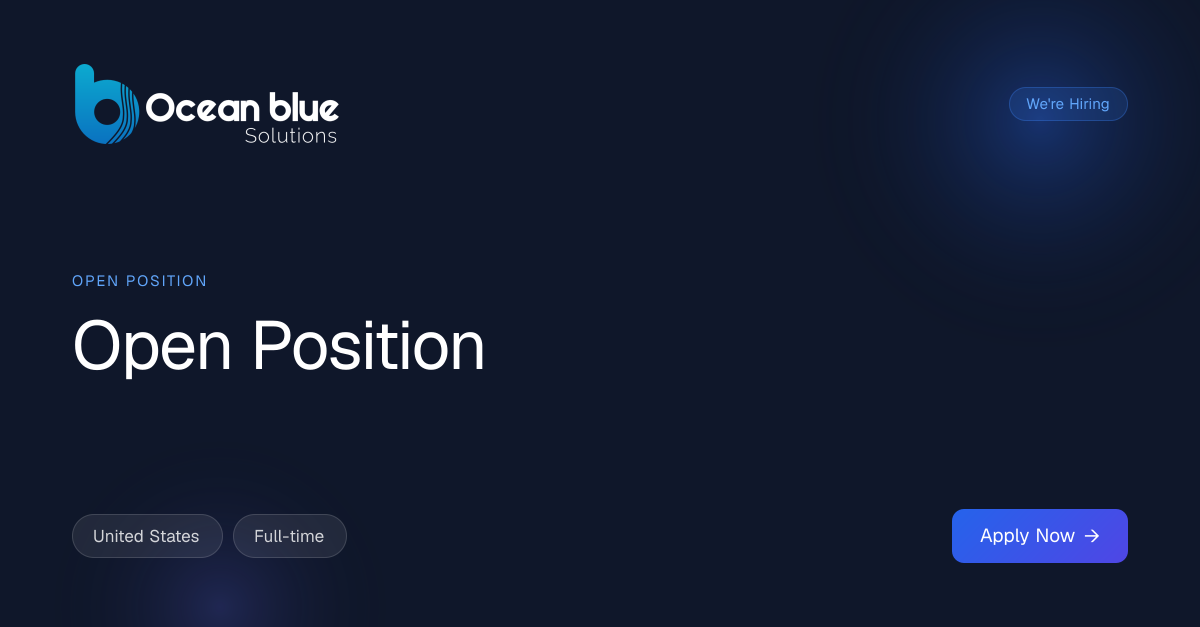 Web Application Developer with Finance Exp - Hybrid, PA | Ocean Blue ...